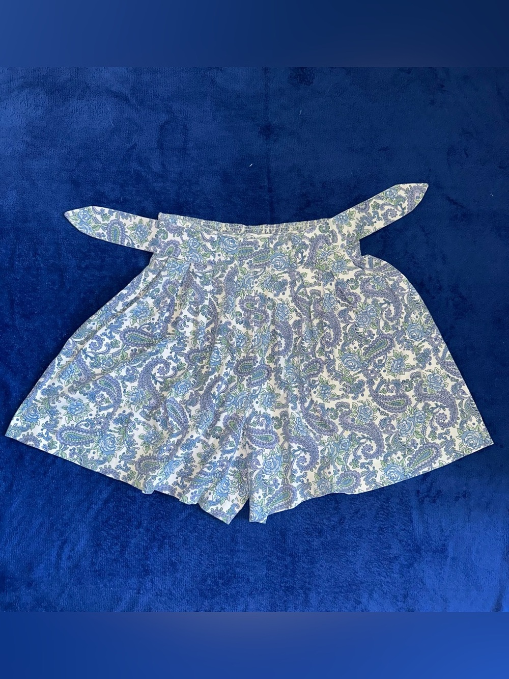 VTG A. Byer Womens Medium Paisley Floral Y2K 90s High Tie Waist Shorts